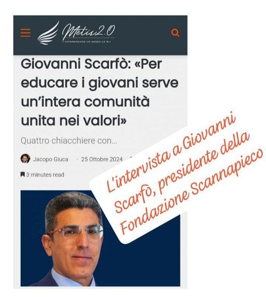 Ad un anno dall'insediamento del nuovo CdA il Presidente Avv. Giovanni Scarfò , intervistato dal Dott. Jacopo Giuca della testata Metis 2.0, traccia un bilancio positivo